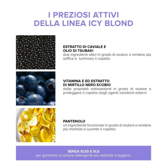 COTRIL - ICY BLOND PURPLE SHAMPOO (300ml) Shampoo uso frequente