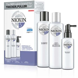 NIOXIN - SISTEMA 5 - Kit Trifasico Shampoo (150ml) Balsamo (150ml) Trattamento (50ml)