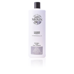 NIOXIN - SISTEMA 1 CLEANSER SHAMPOO - NATURAL HAIR LIGHT THINNING (1Litro) Shampoo purificante