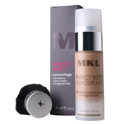 MKL MAKEUP - PERFECT BODY CAMOUFLAGE + PENNELLO K - G0 Pelli chiare rosate (30ml) Correttore viso e corpo