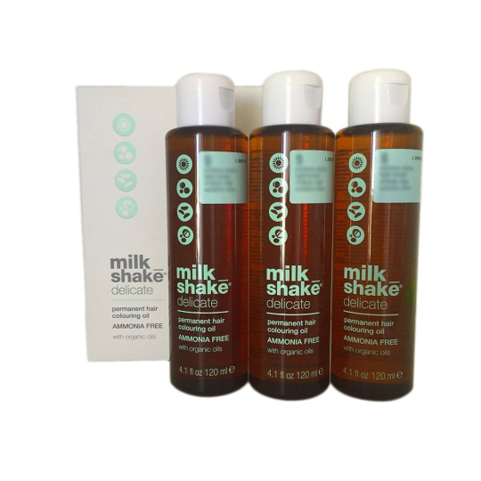 MILK SHAKE - DELICATE PERMANENT HAIR COLOURING OIL (3x120ml) Olio colorante