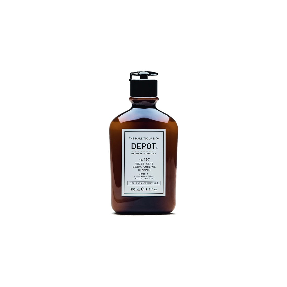 DEPOT - No. 107 WHITE CLAY SEBUM CONTROL SHAMPOO (250ml) Shampoo anti grasso