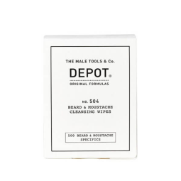 DEPOT - No. 504 BEARD & MOUSTACHE CLEANSING WIPES 12 salvettine