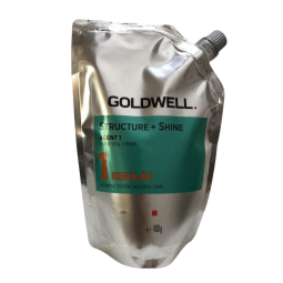 GOLDWELL - STRUCTURE + SHINE 1 REGULAR (400g) Stiratura per capelli naturali da normali a fini