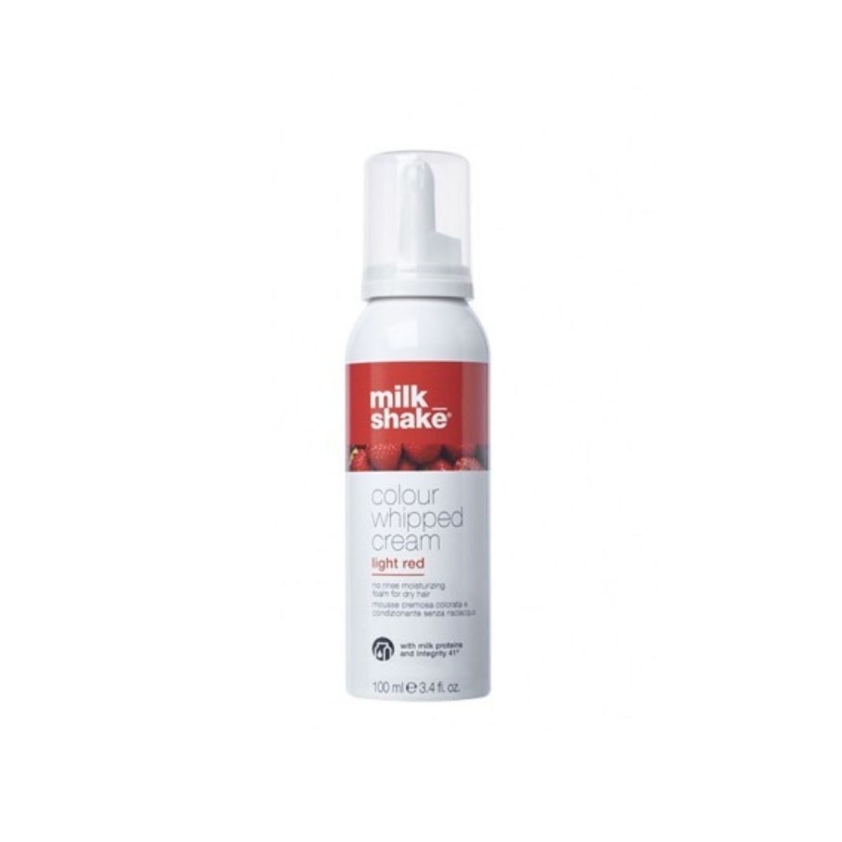 MILK SHAKE - COLOUR WHIPPED CREAM - Light Red (100ml) Mousse cremosa colorata